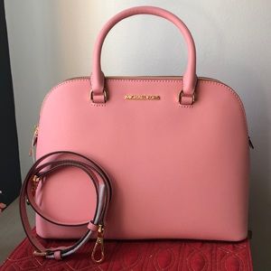 Michael Kors LG Dome Cindy Carnation Satchel Bag